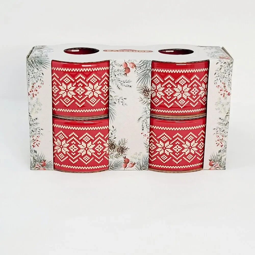 MasterClass‎ Bake Shop Christmas Sweater Ceramic Ramekins Set Of 4 NEW NIB